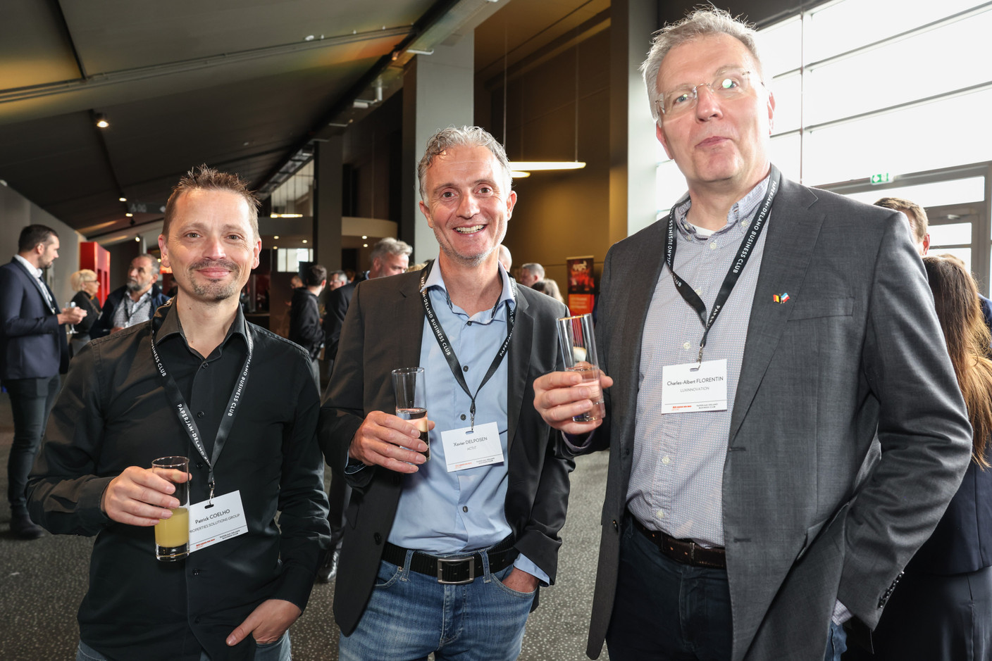 Patrick Coelho (Properties Solutions Group), Xavier Delposen (Act2T) et Charles-Albert Florentin (Luxinnovation). (Photo: Marie Russillo/Maison Moderne)