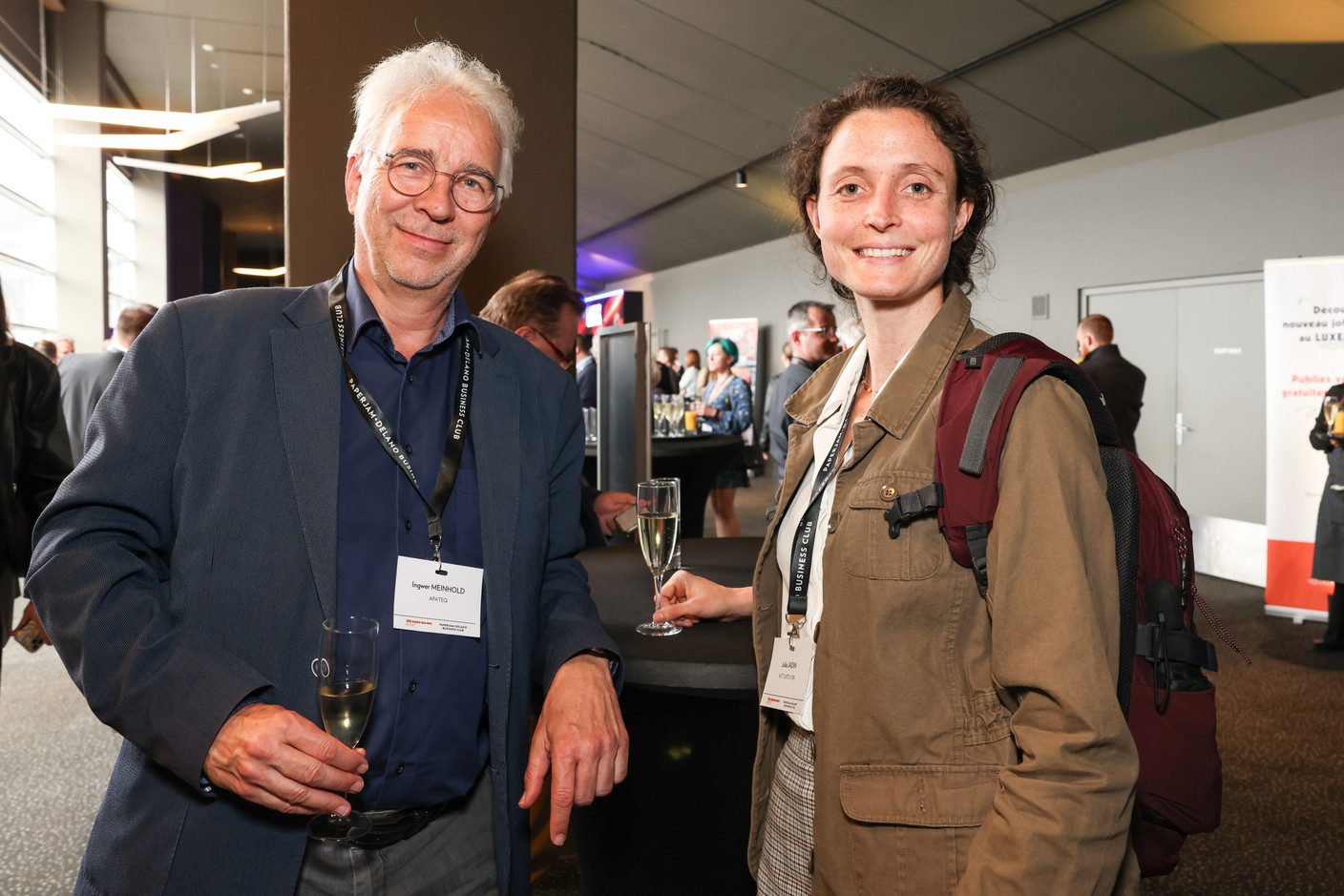 Ingwer Meinhold (Apateq) et Julia Jadin (Act Justly). (Photo: Marie Russillo/Maison Moderne)