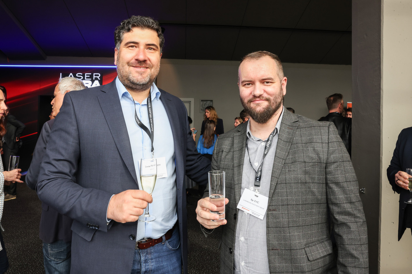 Dimitar Frangov (Adviza) et Ilija Eric (Luxembourg Investment Group). (Photo: Marie Russillo/Maison Moderne)