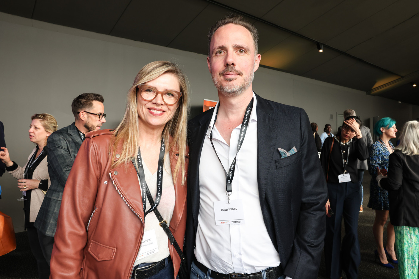 Joanna Grodecki (Luxembourg For Finance) et Philippe Wilmes. (Photo: Marie Russillo/Maison Moderne)