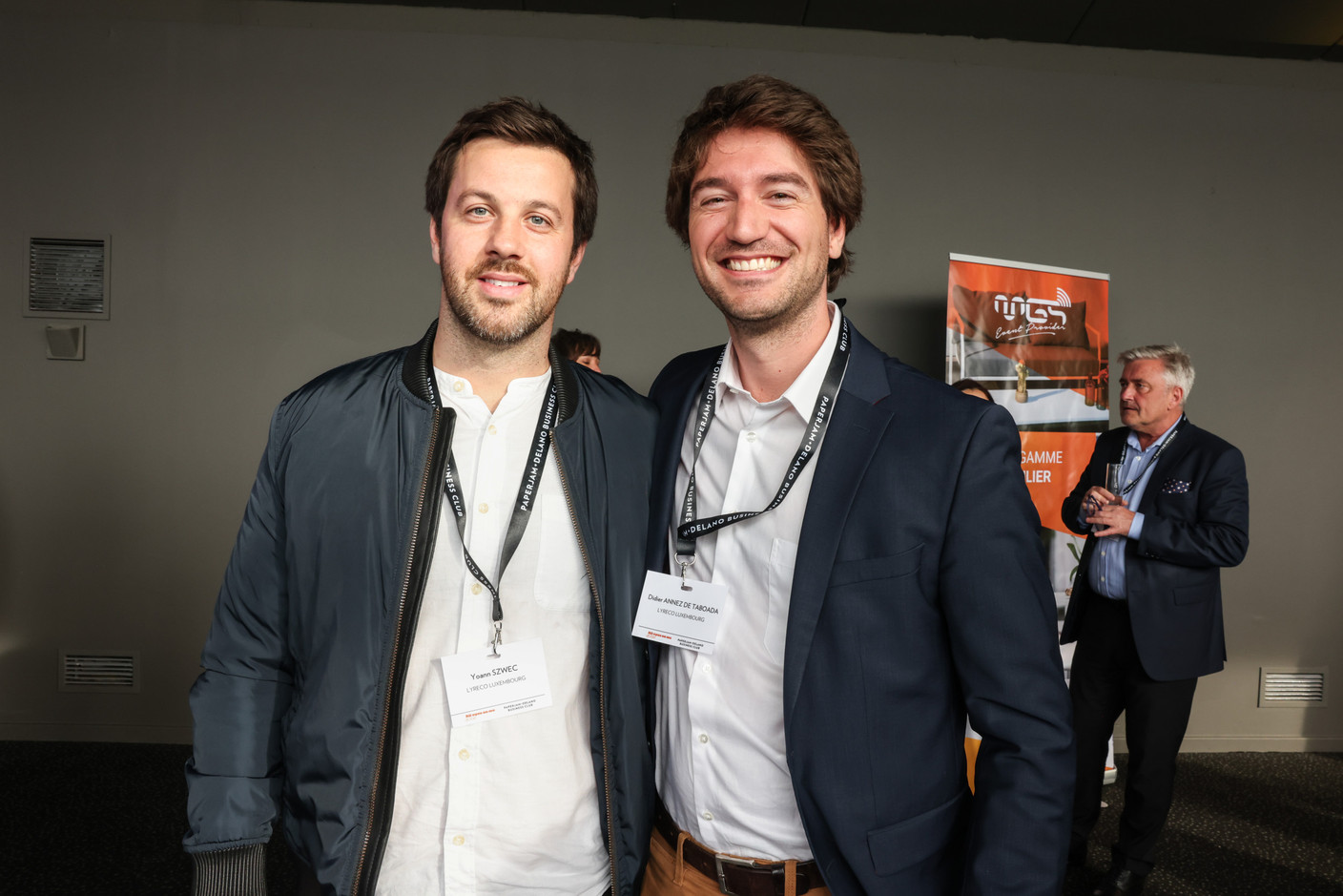 Yoann Szwec et Didier Annez De Taboada (Lyreco Luxembourg) . (Photo: Marie Russillo/Maison Moderne)