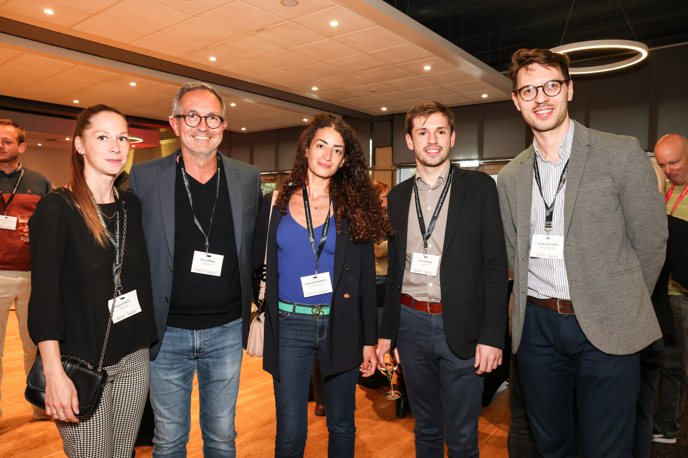 Emilie Scheidt (Savile Law), Hervé Gernez (Luxgoodies), Elizabeth Bernarroch (Prolink Consulting), Louis Dumond (Deloitte) et Jacques-Félix Wirtz (PwC Luxembourg). (Photo: Marie Russillo/Maison Moderne)