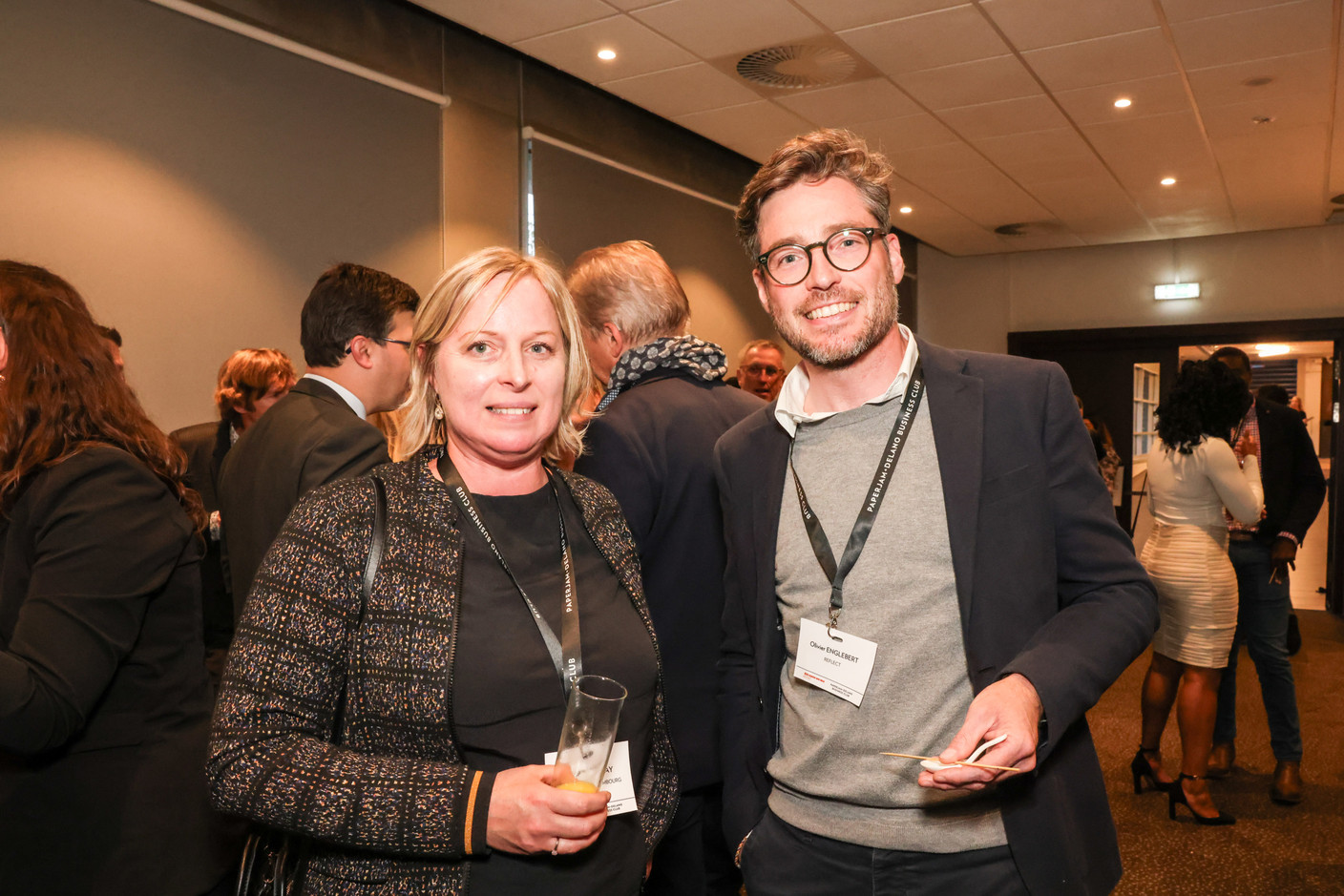 Stephanie Paquay (KBC Autolease Luxembourg) et Olivier Englebert (Reflect). (Photo: Marie Russillo/Maison Moderne)