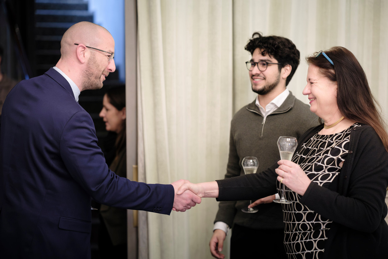 Claude Vangansbeck (V&D Translux) and Petra Steinmetz (Lux Real Estate). Photo: Jan Hanrion/Paperjam