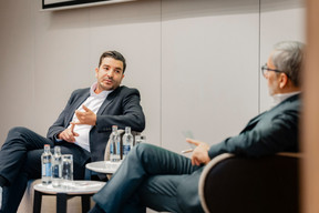 Kamel Amroune (The Dots) and Mike Koedinger (Paperjam). Photo: Julian Pierrot / Paperjam