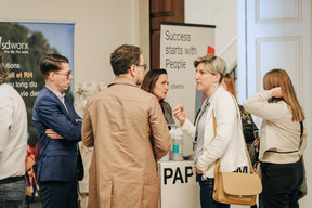 Anne-Lise Demortier (SD Worx) on the right. Photo: Julian Pierrot / Paperjam