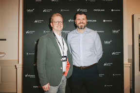 Alex Becker (Lalux) on the left. Photo: Julian Pierrot / Paperjam