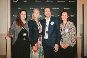 Séverine Moca (SD Worx), Simône Van Schouwenburg (Spuerkeess), Stéphane Compain and Sandrine Compain (LuxRelo | Immigration & Relocation Services). Photo: Julian Pierrot / Paperjam