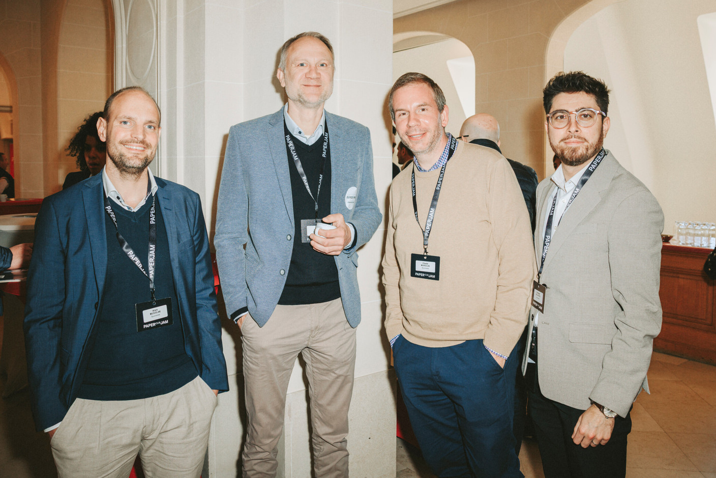Alain Musidlak (Spuerkeess), Tom Welter (Welter), Claude Murgilas and Giuseppe Belcastro (Spuerkeess). Photo: Julian Pierrot / Paperjam