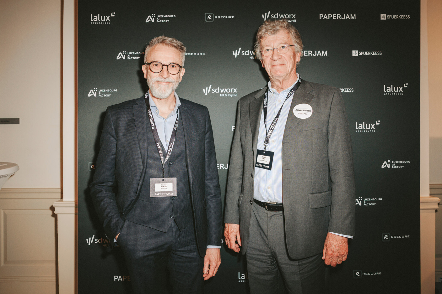 Olivier Noblot (Masselotte) and Claude Faber (Business Mentoring). Photo: Julian Pierrot / Paperjam
