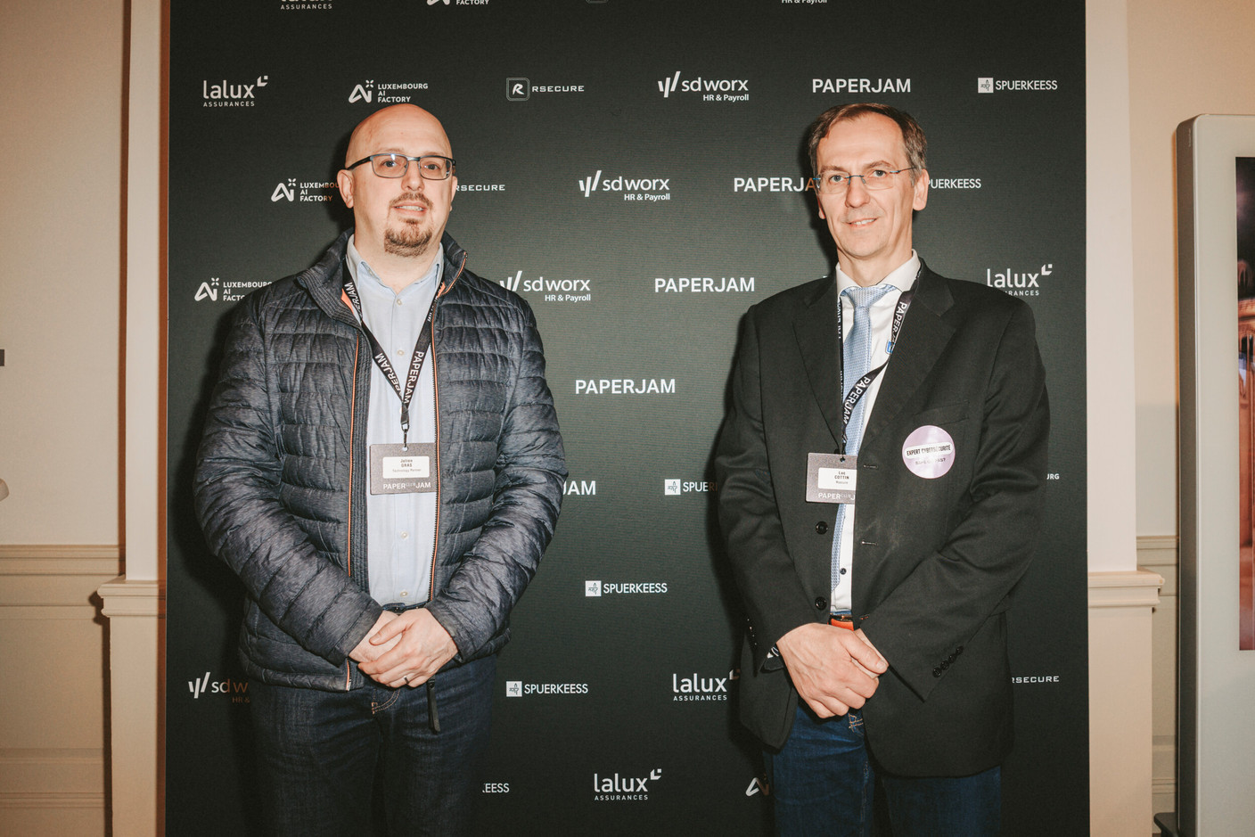 Julien Gras (Technology Partner) and Luc Cottin (Rsecure). Photo: Julian Pierrot / Paperjam