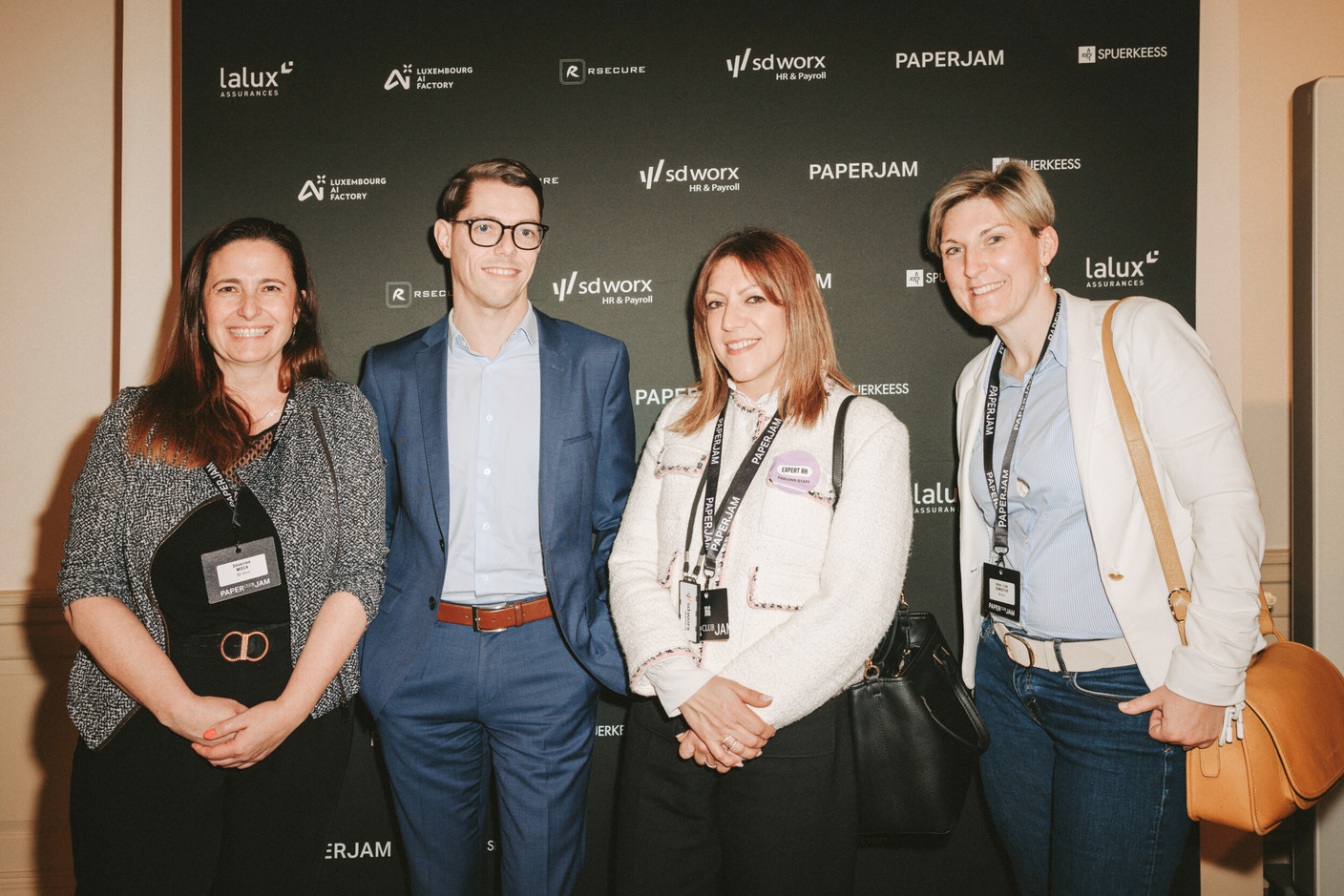 Séverine Moca, David Madelaine, Noémie Turpain and Anne-Lise Demortier (SD Worx). Photo: Julian Pierrot / Paperjam