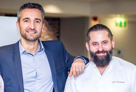 Yves Florentin, country sales & business development director chez Elior Luxembourg et le chef Joël Schreiner. (Photo: Olaf Maria Stephan Zierz)
