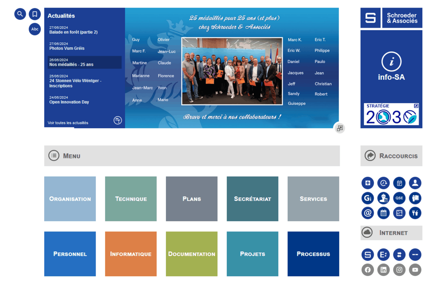 La communication interne et les outils de partage font partie des enjeux de la stratégie.  © Schroeder&Associés