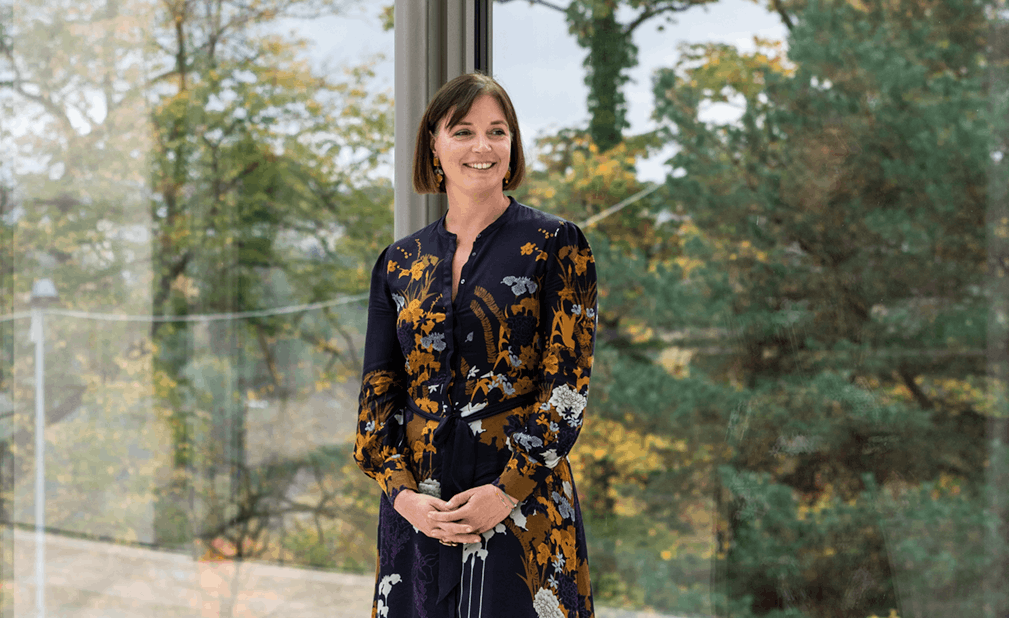 Ophélie Mortier, Chief Sustainable Investment Officer at DPAM, photographed in MUDAM at the 4th edition of the Sustainable Investment Week organised by LuxFLAG. Eva Krins Maison Moderne 