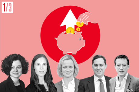 Ursula Marchioni (BlackRock), Ewa Jackson (BlackRock), Aurélie Ratte (MSCI), Carey Evans (BlackRock) & Victor van Hoorn (Eurosif). Maison Moderne