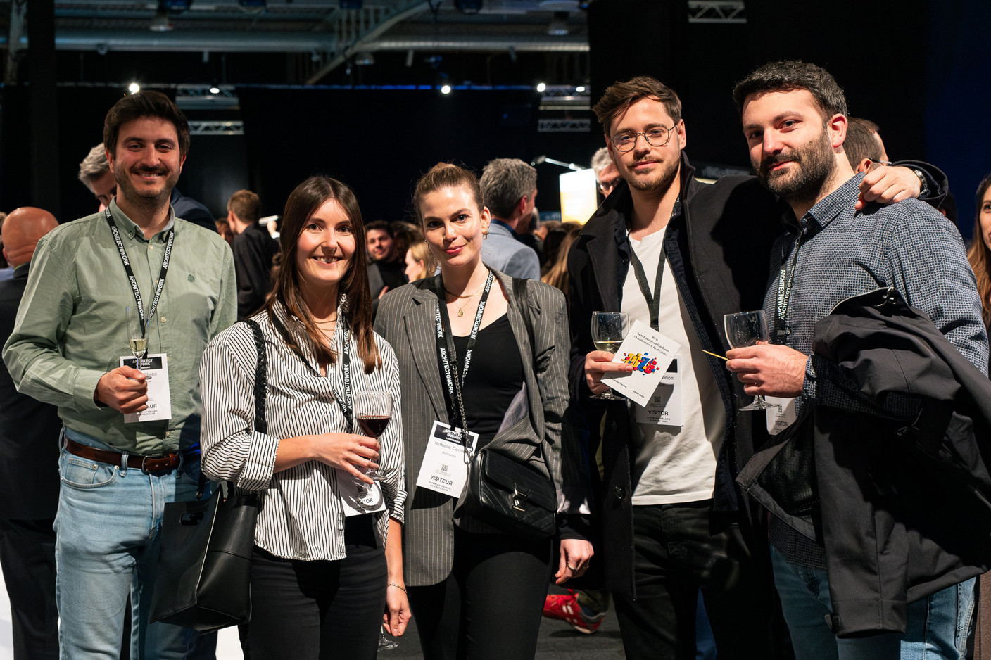Hatim Chebli, Maxime Victor, Isabelle Cortina, Charles Wirion et Pierre Forster (Beng Architectes Associés). (Photo: Laurent Sturm)