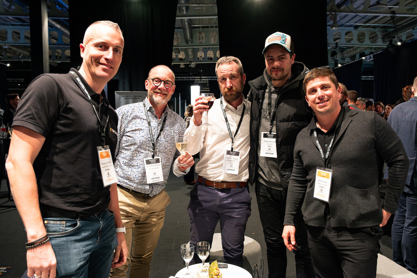 Romain Charriere (Mecanalu), Christophe Delattre (Duco), Frederick Grégoire (Hoyez), Jorge Machado (MAOC) et Steve Frelier (Mecanalu). (Photo: Laurent Sturm)