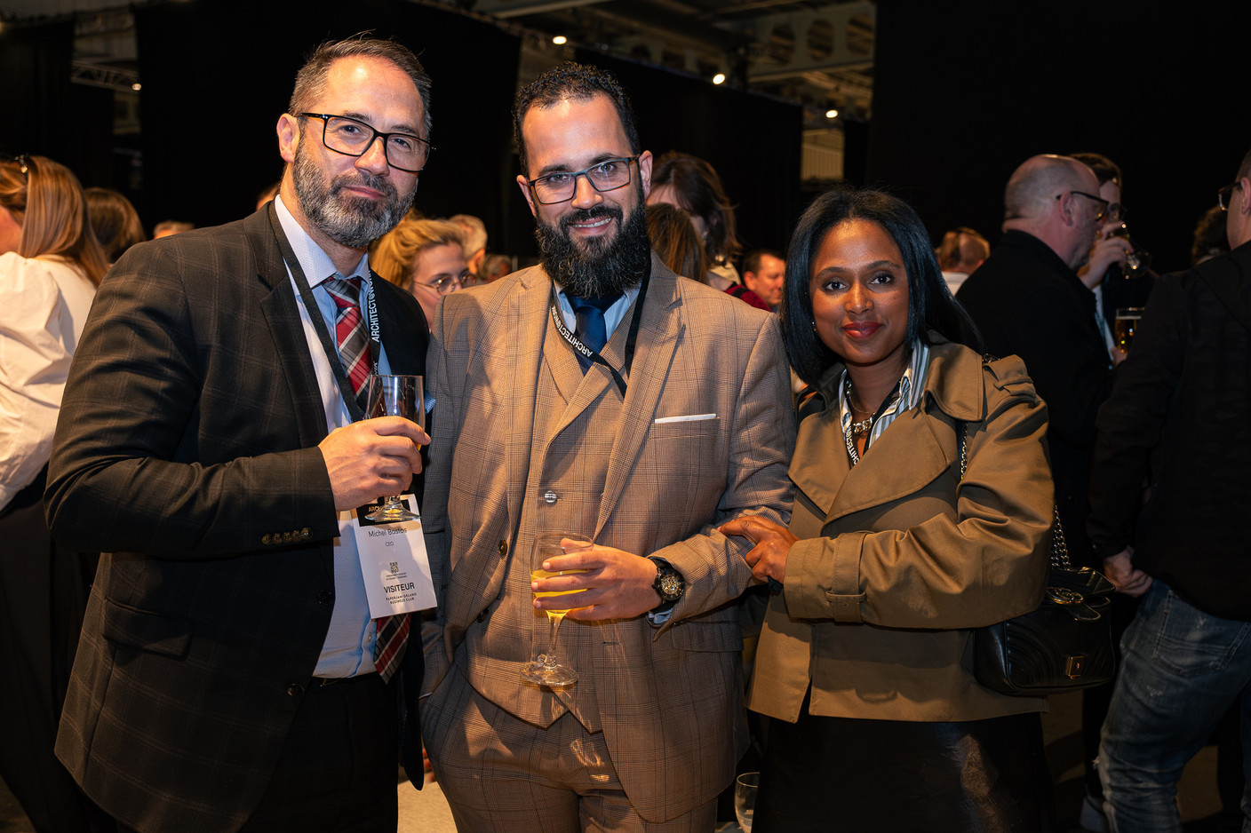 Michel Bastos (Alba Groupe), Joao Varandas (VSL) et Karine Fernandes (Carihome). (Photo: Laurent Sturm)