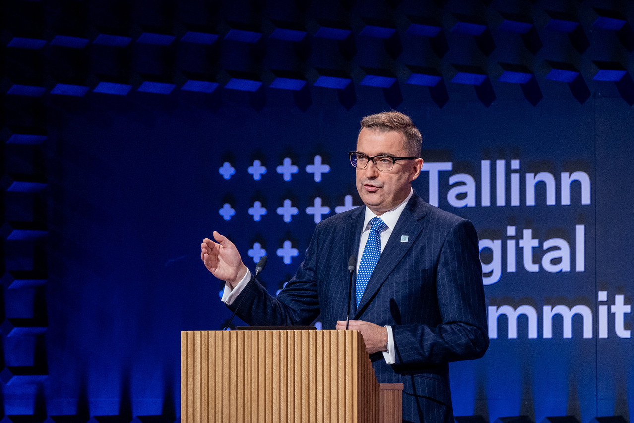 On Tuesday, Estonia's CIO, Siim Sikkut, presented a "state test-bed" where start-ups, researchers and companies can come to test technology and try out their business model. This model will be replicated in Luxembourg on a futuristic subject: the distribution of encrypted keys. (Photo: Digital Summit Estonia)