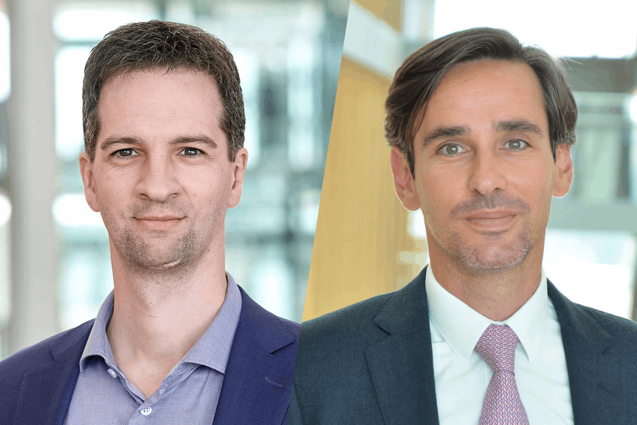 Despite political and regulatory challenges, investor confidence in ESG Ucits remains strong, with sustainable funds continuing to attract capital and sustainability assurance emerging as a vital tool, noted Michael Horvath (left), sustainability and sustainable finance leader, and Geoffroy Marcassoli (right), EMEA asset and wealth management ESG leader at PWC Luxembourg, in a press release on 19 June 2025. Photos: PWC Luxembourg; Montage: Maison Moderne