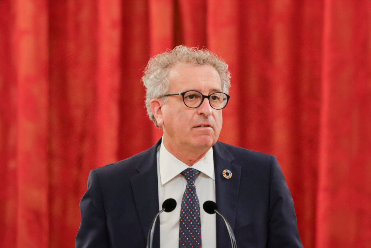 “The euro has long been a powerful symbol of European unity and integration,” Pierre Gramegna, Managing Director, European Stability Mechanism, 6 October 2025. Photo: Romain Gamba/Archives