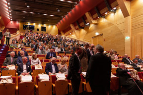 The lecture was hosted at Neimënster to a nearly full auditorium Photo: Romain Gamba / Maison Moderne