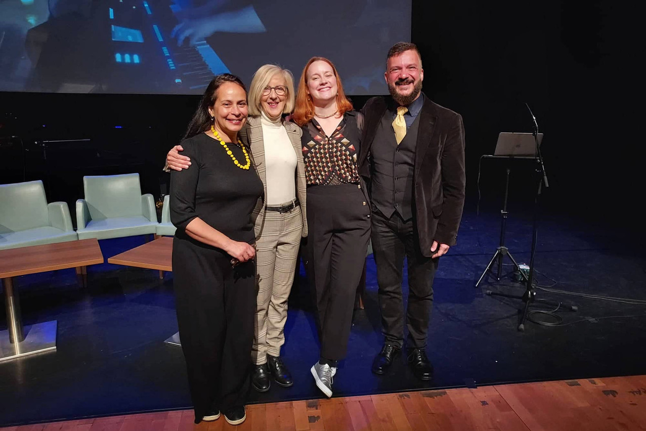Carla Figueira, Isabel Campêlo, Sofia Vieira Lopes and Irving Wolther organised the 6th Eurovisions International Conference, on academic research into the Eurovision Song Contest, in Liverpool, 9-10 May 2023. Photo: Eurovisions International Conference