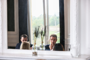 Renaud Le Squeren (DSM Avocats à la Cour) and Patrick Van Egmond (LuxMobility) at a TGIF lunch on 29 September 2023. Photo: Marie Russillo/Maison Moderne