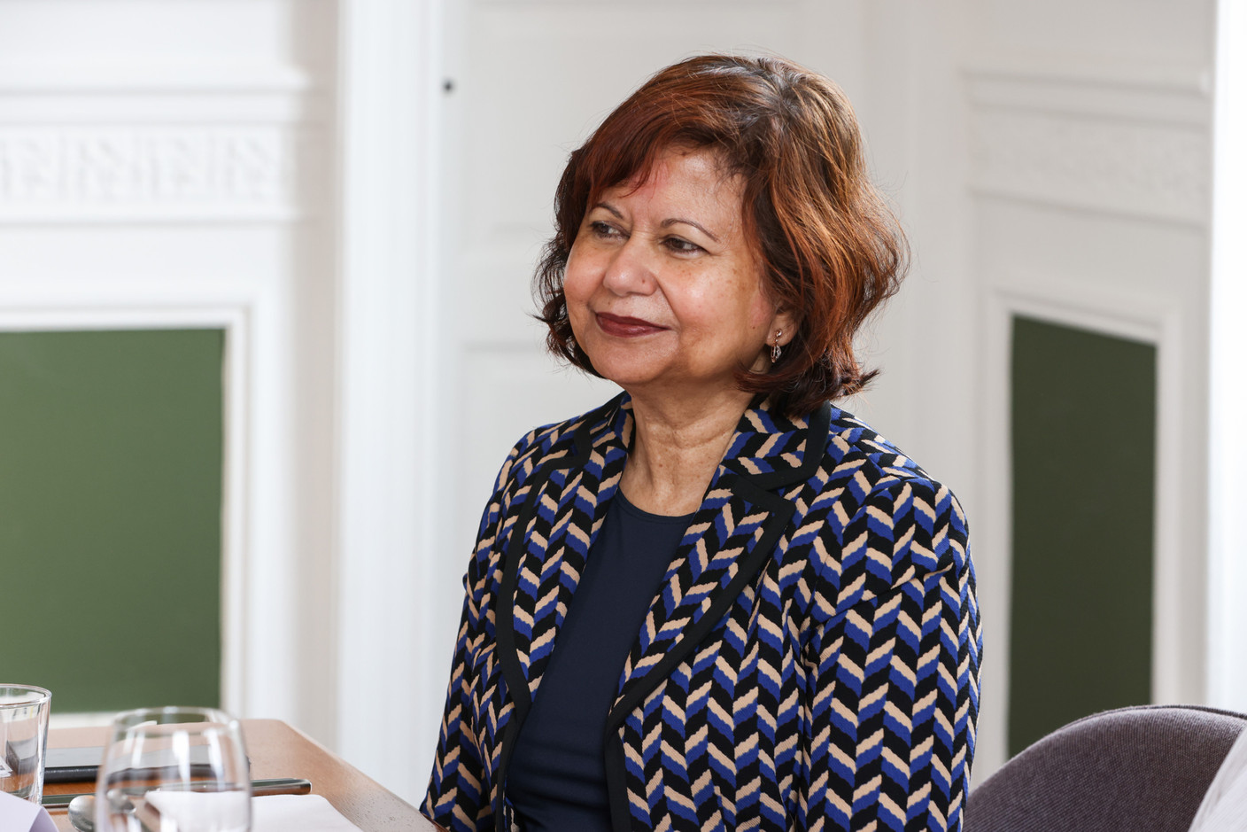 Niv DasGupta (LOGIXtech / euroLOGIX) at a TGIF lunch on 29 September 2023. Photo: Marie Russillo / Maison Moderne