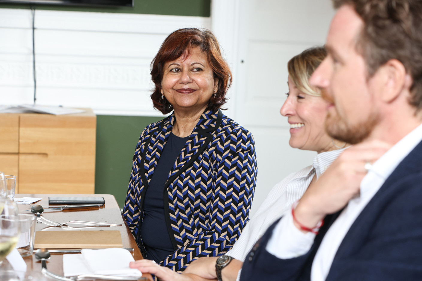 Niv DasGupta (LOGIXtech / euroLOGIX) at a TGIF lunch on 29 September 2023. Photo: Marie Russillo/Maison Moderne