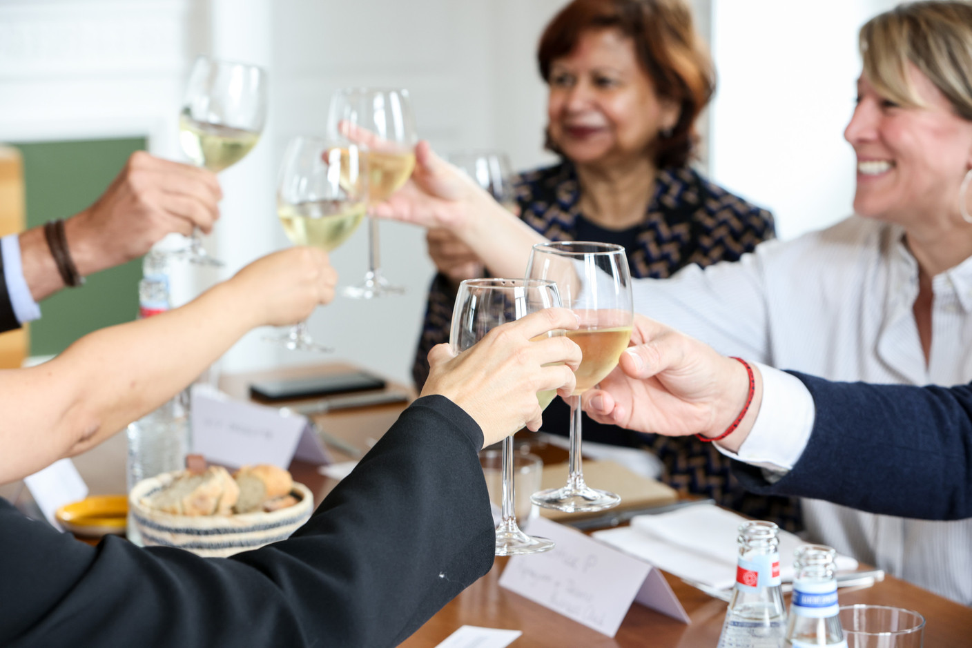 Seven executives of companies with less than 50 employees met at a TGIF lunch on 29 September 2023. Photo: Marie Russillo/Maison Moderne