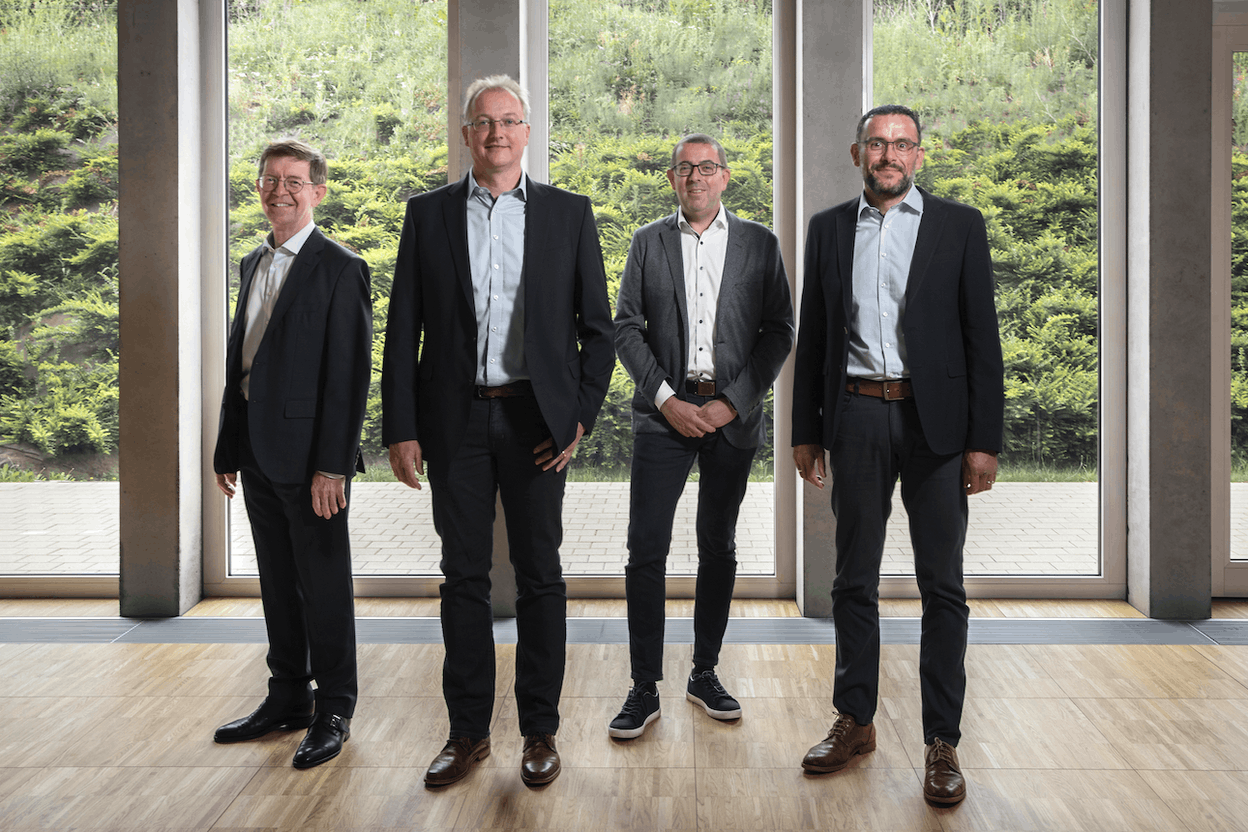 De gauche à droite: André Lavandier, Tom Schaeffer, Roby Eischen, Fränk Thill  Crédit: Maison Moderne