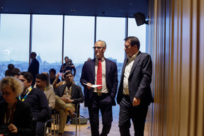 Jérôme Wittamer (Expon Capital) and Claude Strasser (Post Luxembourg). Photo: Matic Zorman / Maison Moderne