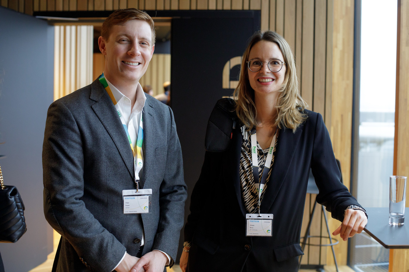 Pieter Fossel (Hydrosat) and Ricarda Braun (Luxembourg's economy ministry). Photo: Matic Zorman / Maison Moderne