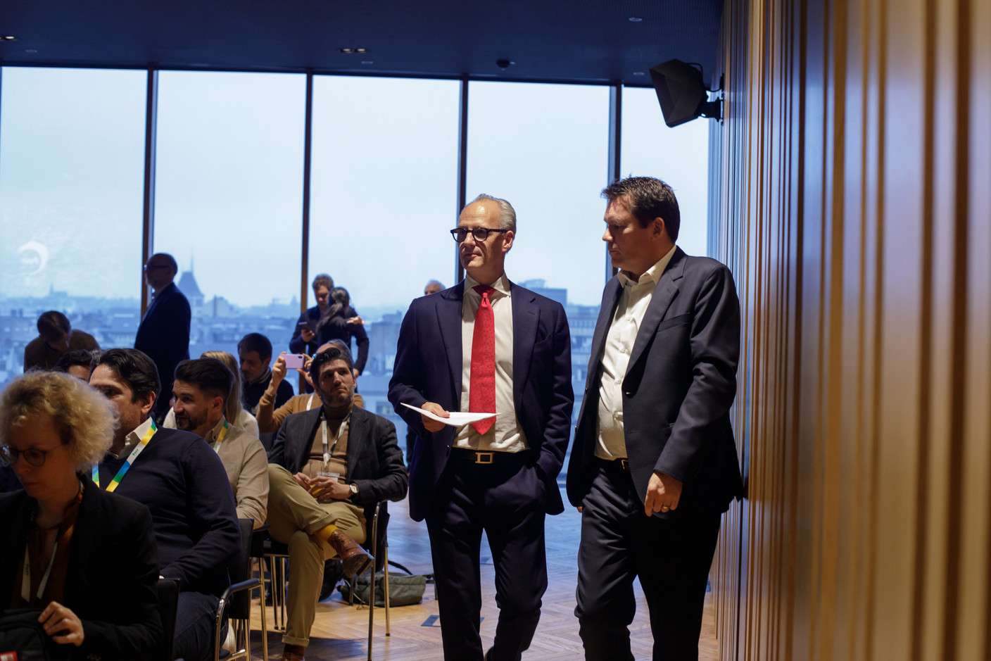 Jérôme Wittamer (Expon Capital) and Claude Strasser (Post Luxembourg). Photo: Matic Zorman / Maison Moderne