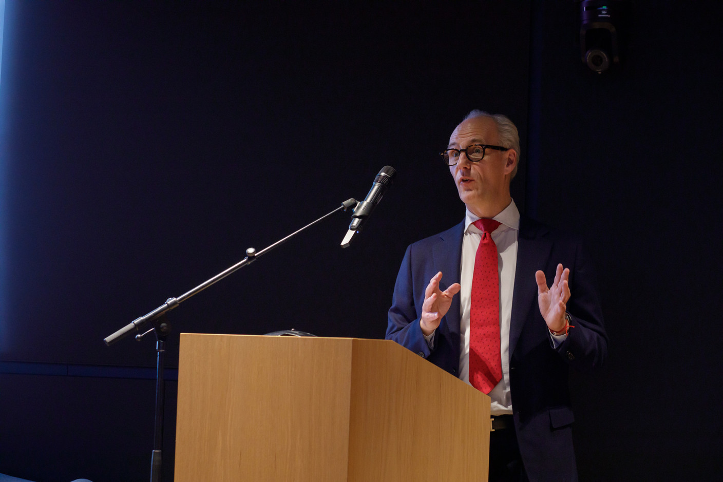 Jérôme Wittamer at Expon Capital's second annual Digital Tech Fund event at Post's Helix headquarters on 25 January 2024. The event celebrated the “nurturing” of Luxembourg’s startup ecosystem. Photo: Matic Zorman / Maison Moderne
