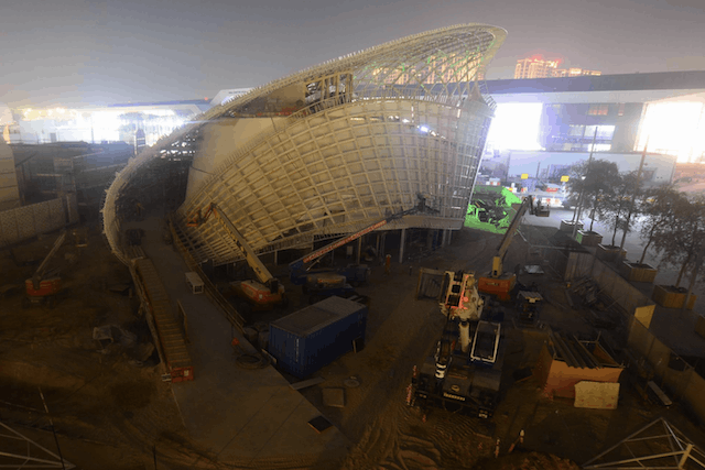 La construction du pavillon luxembourgeois pour l’Exposition universelle Dubaï 2020 avance de jour en jour. (Photo: Capture d’écran)