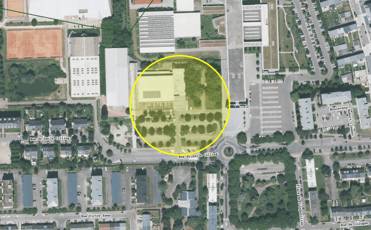 Le Centre omnisports Henri Schmitz se trouve dans le quartier Lankelz à Esch-sur-Alzette.  (Illustration : Ville d'Esch-sur-Alzette)