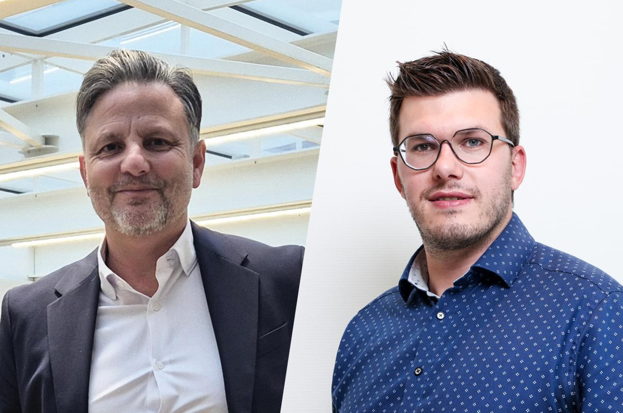 David Barbaro, responsable Managed Services & Outsourcing chez Proximus NXT (à gauche) et Tom Brahy, directeur BPO & HR Services chez SD Worx (à droite). (Photos: Proximus NXT, Maison Moderne/archives)