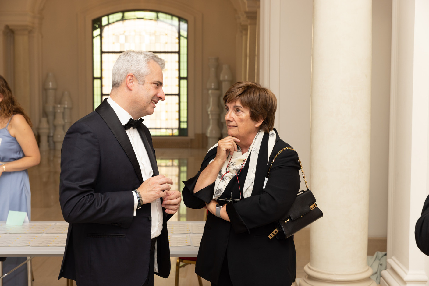 Olivier Coekelbergs, managing partner d’EY Luxembourg et Michèle Detaille, présidente de la Fedil. (Photo: Romain Gamba/Maison Moderne)