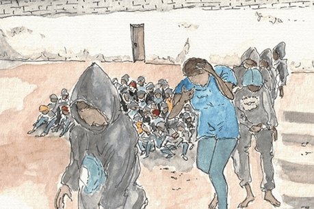 Depuis sa création fin 2016, l’association a reçu 711 demandeurs d’asile ou réfugiés à sa permanence. Ici, une des illustrations de son ouvrage «Réhumanisez-moi». (Illustration: Mauro Doro)