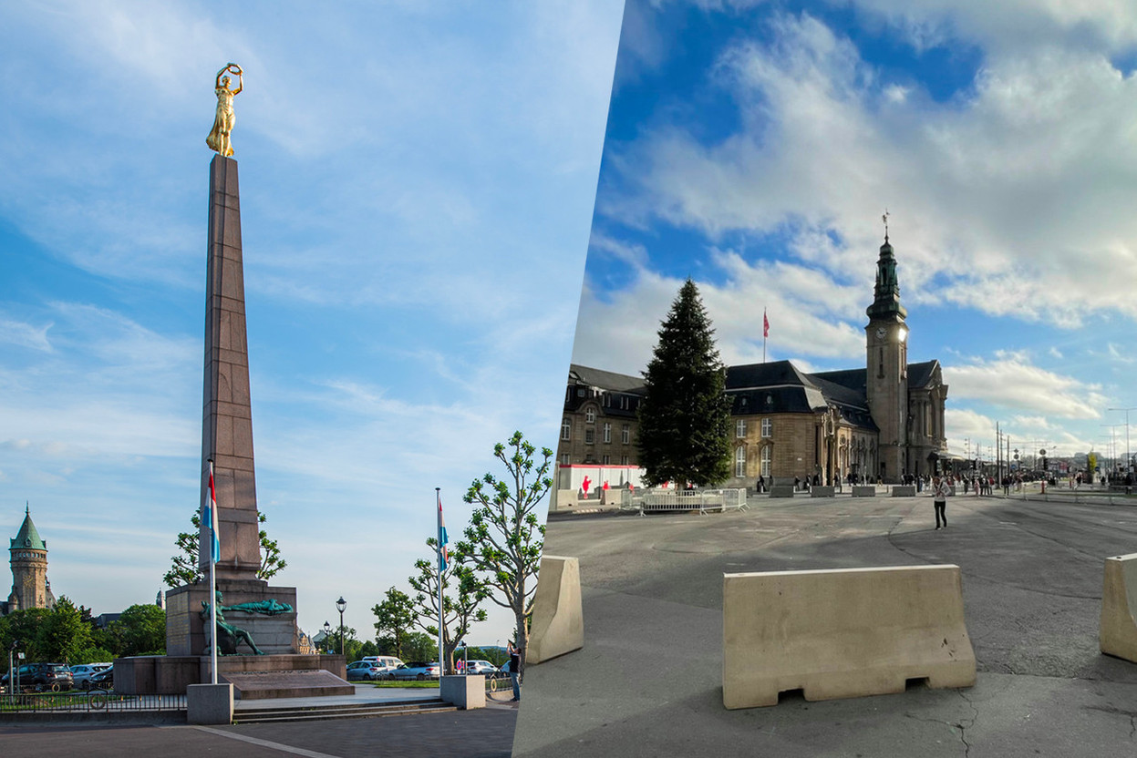 While the plans for the Place de la Constitution (left) are already known, those for the Place de la Gare (right) have not yet been revealed. An information session is planned for early next year. (Photos: Archives/Maison Moderne)