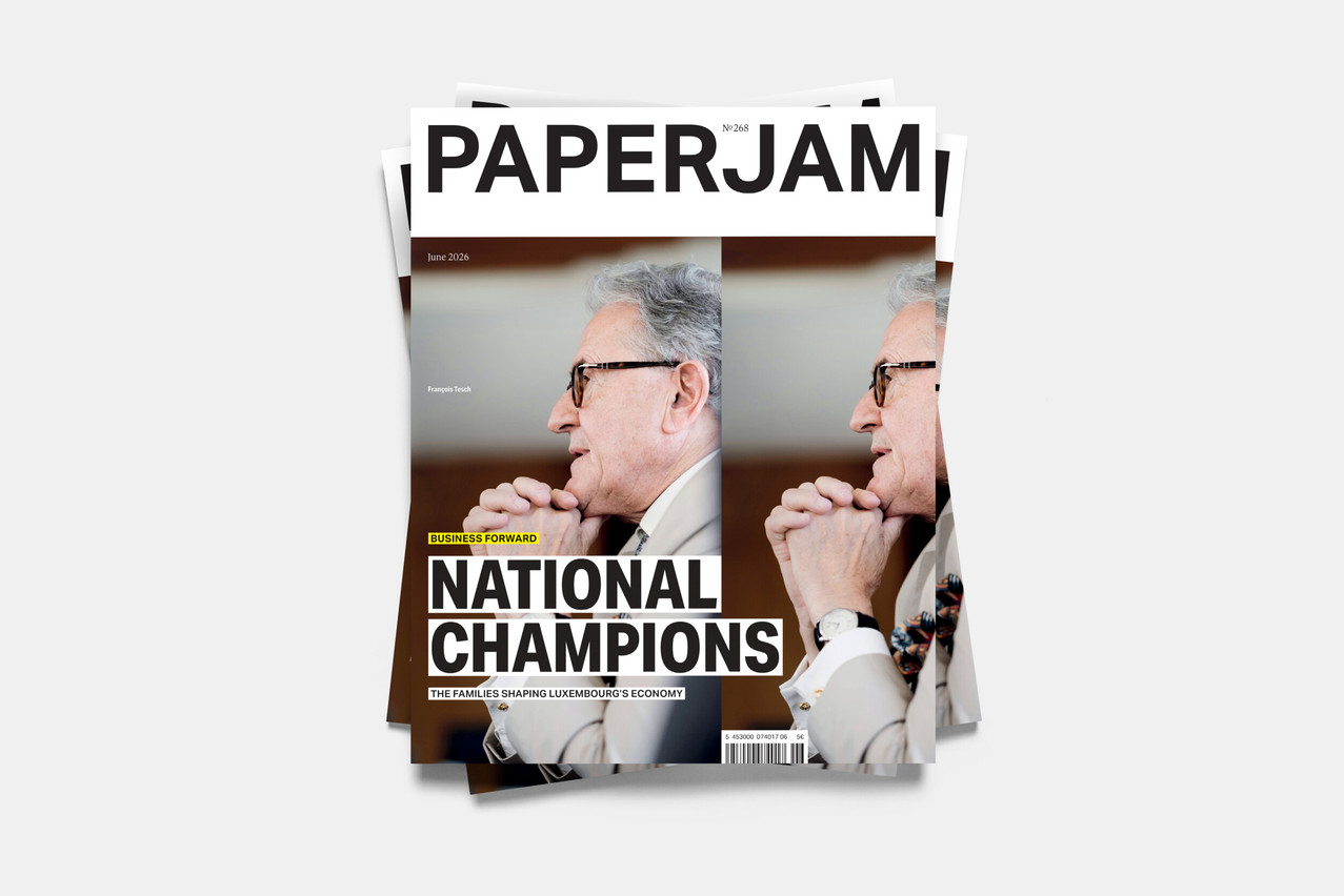 François Tesch (Foyer) on the cover of the latest issue of Paperjam. (Visual: Paperjam)
