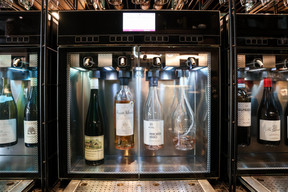 Fell in love on your very first sip? They’ll find your chosen wine from the array of shelves in the wine library and uncork it on the spot (for a corkage fee of €15) or you can take it away as a treat for yourself (or someone else). Marie Russillo (Maison Moderne)