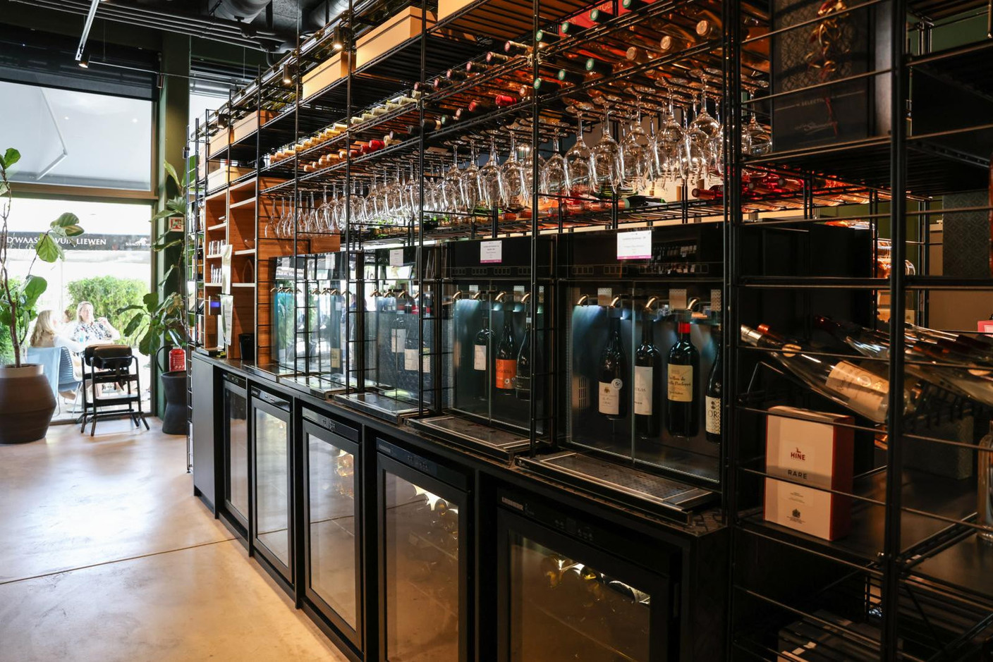 Fell in love on your very first sip? They’ll find your chosen wine from the array of shelves in the wine library and uncork it on the spot (for a corkage fee of €15) or you can take it away as a treat for yourself (or someone else). Marie Russillo (Maison Moderne)