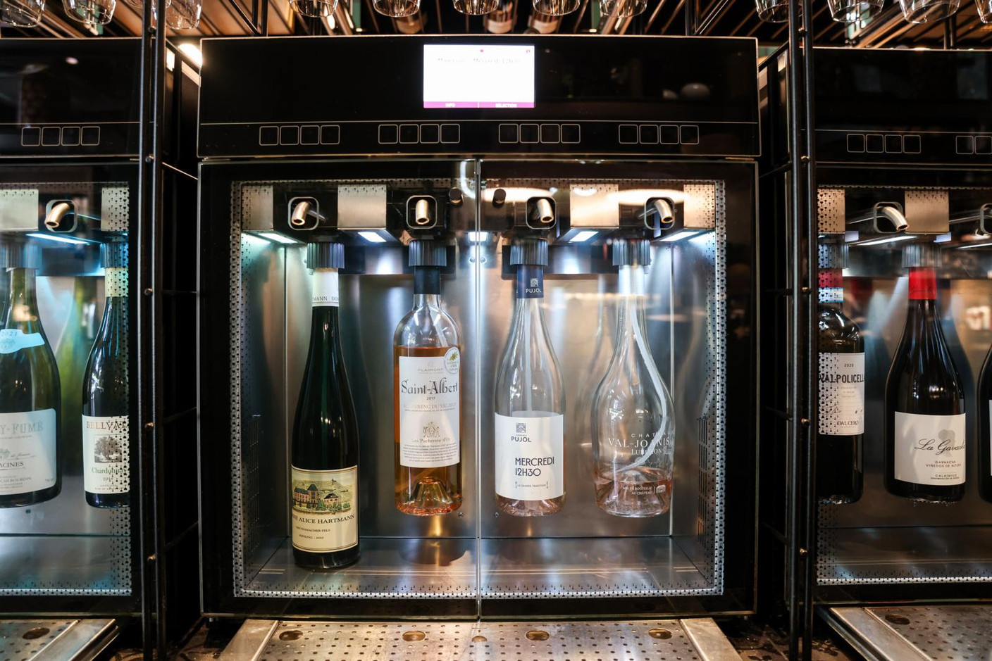 Fell in love on your very first sip? They’ll find your chosen wine from the array of shelves in the wine library and uncork it on the spot (for a corkage fee of €15) or you can take it away as a treat for yourself (or someone else). Marie Russillo (Maison Moderne)