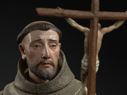 Détail de la sculpture de saint François d’Assise par Pedro de Mena. (Photo: Dominique Provost)