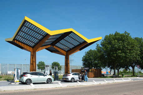 Fastned promet un rechargement en 30 minutes pour 300 kilomètres, pour l’instant principalement sur l’axe nord-sud-européen des autoroutes. (Photo: Fastned)