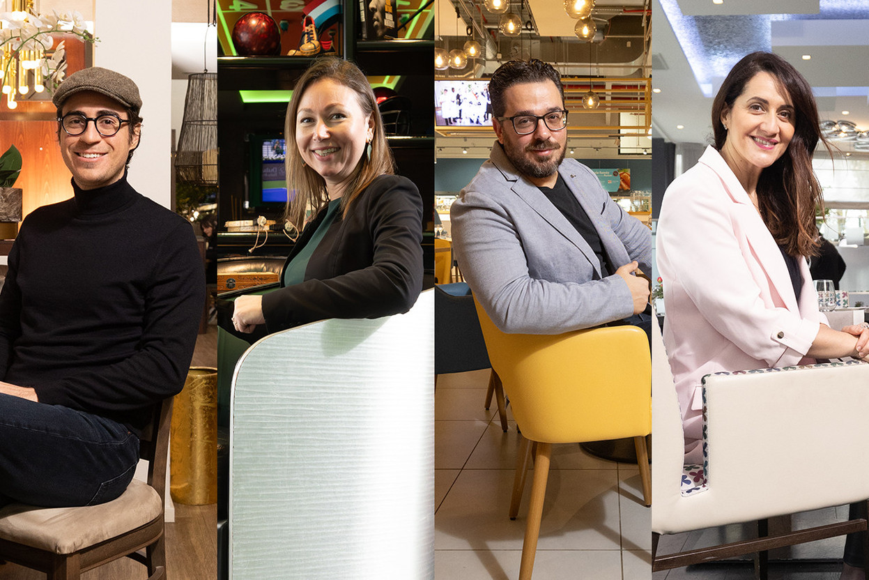 Steven Halmaghi (Jayd), Christelle Borja (BNP Paribas Securities Services), Frédéric Sabban (Deloitte) and Assia Benamar (Loyens & Loeff) shared their favourite lunch spots with Delano. Photos: Guy Wolff/Maison Moderne